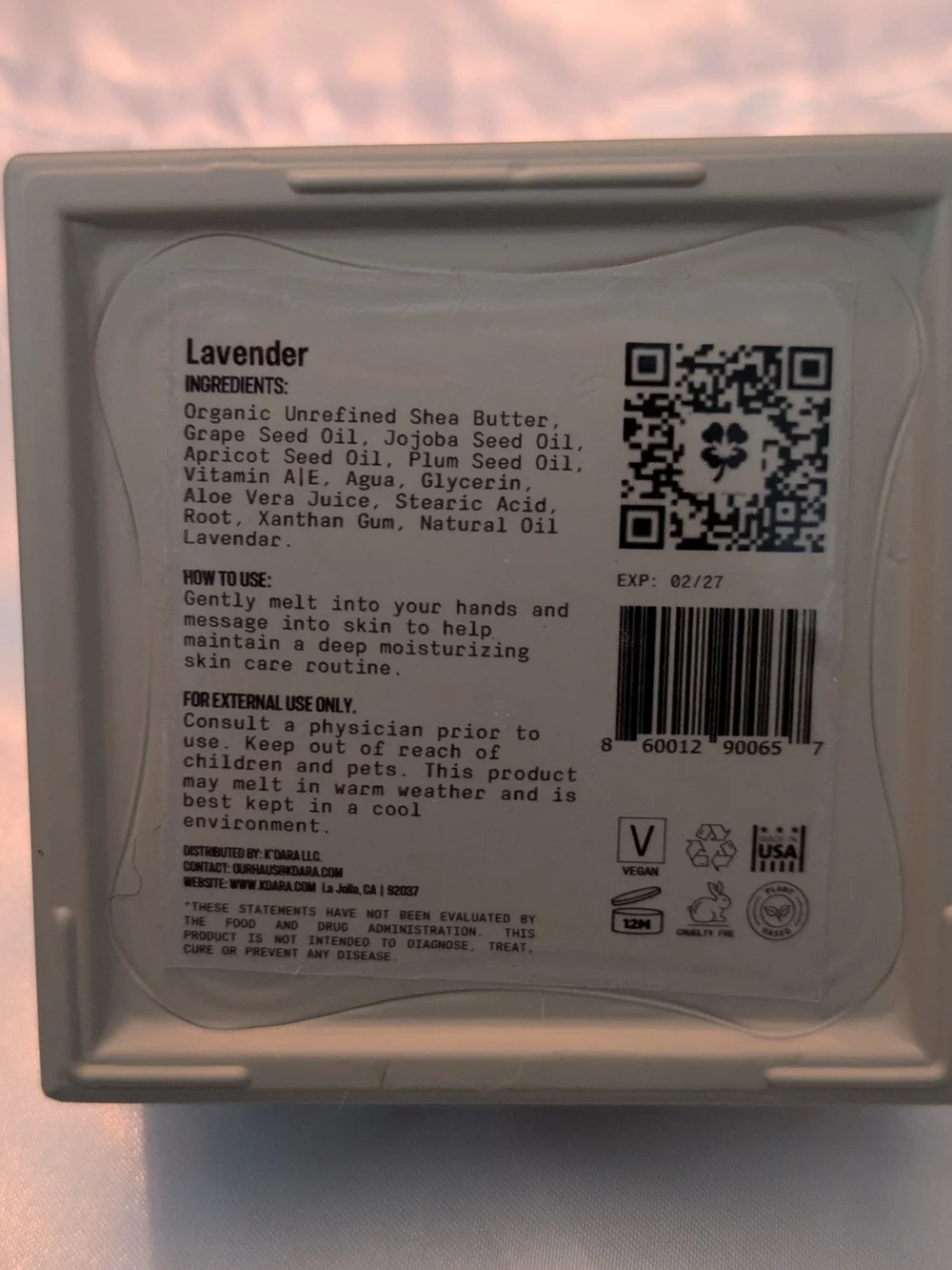 K'DARA Body Butter Pair - Lavender And Mahogany Tonka& Oud Scents